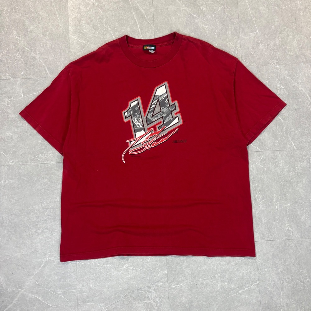 NASCAR Tony Stewart 14 Racing Graphic T-Shirt Red Mens 2XL Short Sleeve 4269